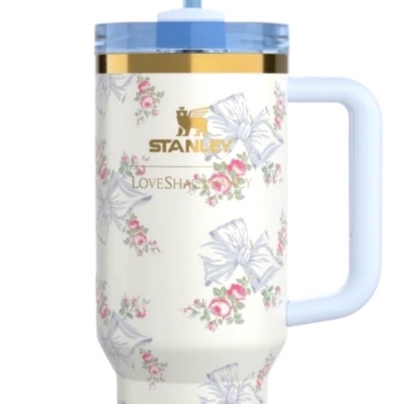 Stanley LoveShackFancy 40oz Quencher  FlowState Tumbler Coquette Bow Chantilly - Picture 6 of 6